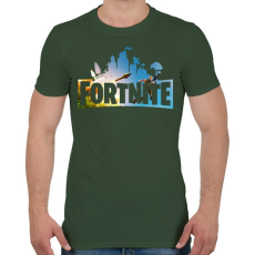 PRINTFASHION Fortnite #2 - Férfi póló - Katonazöld