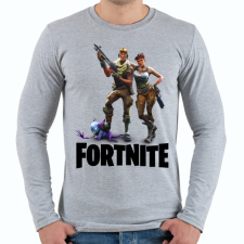 PRINTFASHION Fortnite #3 /Black/ - Férfi hosszú ujjú póló - Sport szürke férfi póló