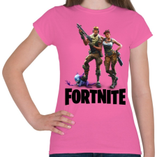 PRINTFASHION Fortnite #3 /Black/ - Női póló - Rózsaszín női póló