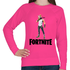 PRINTFASHION Fortnite #4 /Black/ - Női pulóver - Fukszia