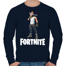 PRINTFASHION Fortnite #4 - Férfi pulóver - Sötétkék