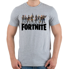 PRINTFASHION Fortnite #5 /Black/ - Férfi póló - Sport szürke