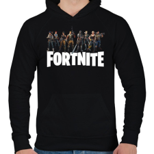 PRINTFASHION Fortnite #5 - Férfi kapucnis pulóver - Fekete férfi pulóver, kardigán