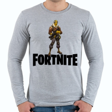 PRINTFASHION Fortnite #7 /Black/ - Férfi hosszú ujjú póló - Sport szürke