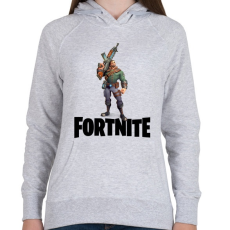 PRINTFASHION Fortnite #8 /black/ - Női kapucnis pulóver - Sport szürke