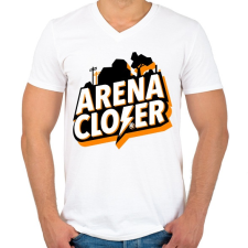 PRINTFASHION Fortnite Arena Closer - Férfi V-nyakú póló - Fehér férfi póló