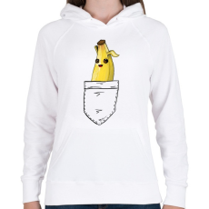 PRINTFASHION Fortnite - Banán skin - Női kapucnis pulóver - Fehér