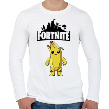 PRINTFASHION Fortnite Banana - Férfi hosszú ujjú póló - Fehér férfi póló