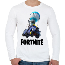 PRINTFASHION Fortnite_Battle_Bus - Férfi hosszú ujjú póló - Fehér férfi póló