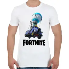 PRINTFASHION Fortnite_Battle_Bus - Férfi póló - Fehér férfi póló