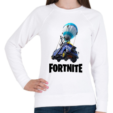 PRINTFASHION Fortnite_Battle_Bus - Női pulóver - Fehér női pulóver, kardigán