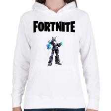 PRINTFASHION Fortnite Black Mecha Team  - Női kapucnis pulóver - Fehér női pulóver, kardigán