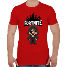 PRINTFASHION Fortnite Blackheart skin - Férfi póló - Piros