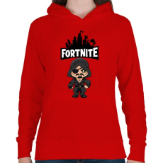 PRINTFASHION Fortnite Blackheart skin - Női kapucnis pulóver - Piros