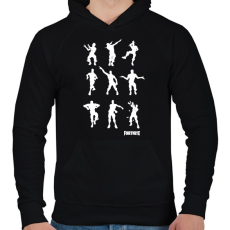 PRINTFASHION Fortnite Dance - Férfi kapucnis pulóver - Fekete