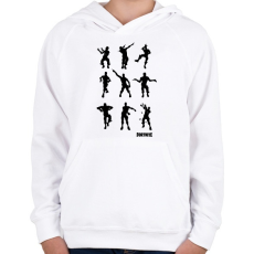 PRINTFASHION Fortnite Dance - Gyerek kapucnis pulóver - Fehér