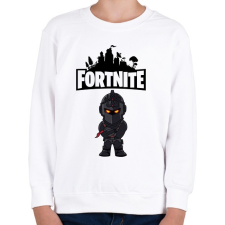 PRINTFASHION Fortnite Dark knight - Gyerek pulóver - Fehér gyerek pulóver, kardigán