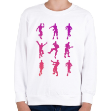 PRINTFASHION Fortnite Emotes - Gyerek pulóver - Fehér gyerek pulóver, kardigán