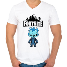 PRINTFASHION Fortnite Eternal Voyager - Férfi V-nyakú póló - Fehér férfi póló