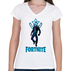 PRINTFASHION Fortnite: Eternal Voyager - Női V-nyakú póló - Fehér