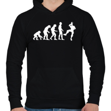 PRINTFASHION Fortnite evolúció - Férfi kapucnis pulóver - Fekete férfi pulóver, kardigán