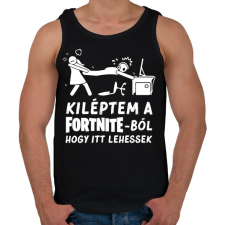 PRINTFASHION Fortnite - Férfi atléta - Fekete atléta, trikó