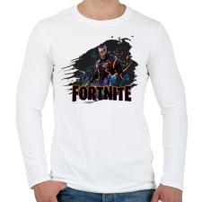 PRINTFASHION Fortnite - Férfi hosszú ujjú póló - Fehér férfi póló