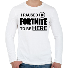 PRINTFASHION Fortnite - Férfi hosszú ujjú póló - Fehér férfi póló