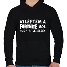 PRINTFASHION Fortnite - Férfi kapucnis pulóver - Fekete