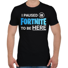 PRINTFASHION Fortnite - Férfi póló - Fekete férfi póló