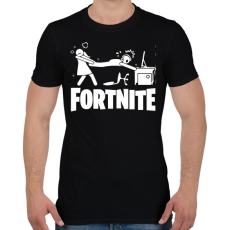 PRINTFASHION Fortnite - Férfi póló - Fekete
