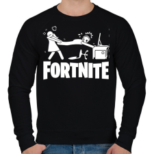 PRINTFASHION Fortnite - Férfi pulóver - Fekete férfi pulóver, kardigán