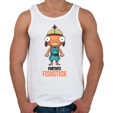 PRINTFASHION Fortnite - Fishstick - Férfi atléta - Fehér atléta, trikó