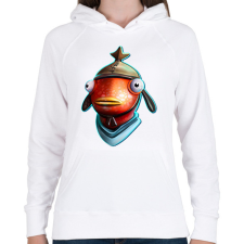 PRINTFASHION Fortnite FishStick - Női kapucnis pulóver - Fehér női pulóver, kardigán