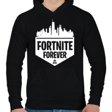 PRINTFASHION Fortnite Forever - Férfi kapucnis pulóver - Fekete férfi pulóver, kardigán