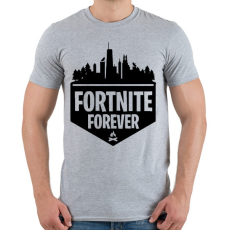 PRINTFASHION Fortnite Forever - Férfi póló - Sport szürke