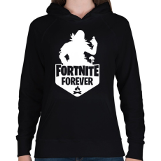 PRINTFASHION Fortnite Forever - Raven (Fehér) - Női kapucnis pulóver - Fekete
