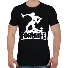 PRINTFASHION fortnite forknife fehér - Férfi póló - Fekete férfi póló