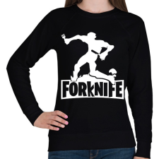 PRINTFASHION fortnite forknife fehér - Női pulóver - Fekete női pulóver, kardigán