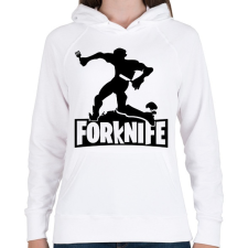 PRINTFASHION fortnite forknife - Női kapucnis pulóver - Fehér női pulóver, kardigán
