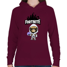 PRINTFASHION Fortnite Fusion - Női kapucnis pulóver - Bordó női pulóver, kardigán