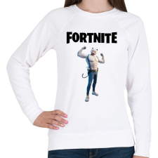 PRINTFASHION Fortnite Ghost Meowscles - Női pulóver - Fehér női pulóver, kardigán