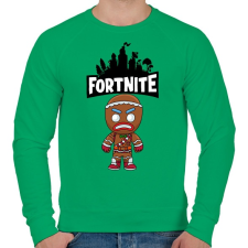 PRINTFASHION Fortnite Gingerbread skin - Férfi pulóver - Zöld férfi pulóver, kardigán
