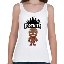 PRINTFASHION Fortnite Gingerbread skin - Női atléta - Fehér női trikó