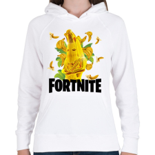 PRINTFASHION Fortnite Gold Peely - Női kapucnis pulóver - Fehér női pulóver, kardigán