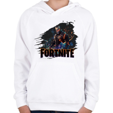 PRINTFASHION Fortnite - Gyerek kapucnis pulóver - Fehér gyerek pulóver, kardigán