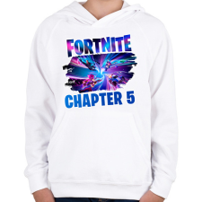 PRINTFASHION Fortnite - Gyerek kapucnis pulóver - Fehér gyerek pulóver, kardigán