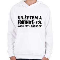 PRINTFASHION Fortnite - Gyerek kapucnis pulóver - Fehér