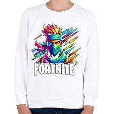 PRINTFASHION Fortnite - Gyerek pulóver - Fehér gyerek pulóver, kardigán