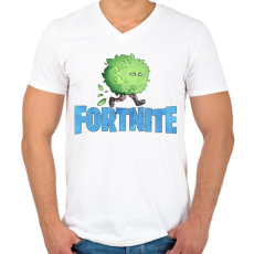 PRINTFASHION Fortnite Hide  - Férfi V-nyakú póló - Fehér